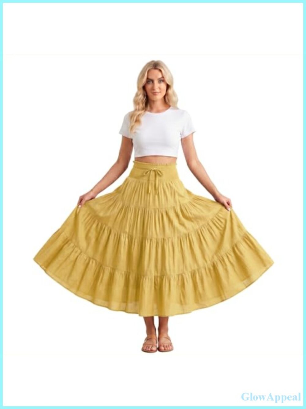Boho Smocked Waist Rayon Maxi Skirt Women Renaissance Medieval Pirate Costume